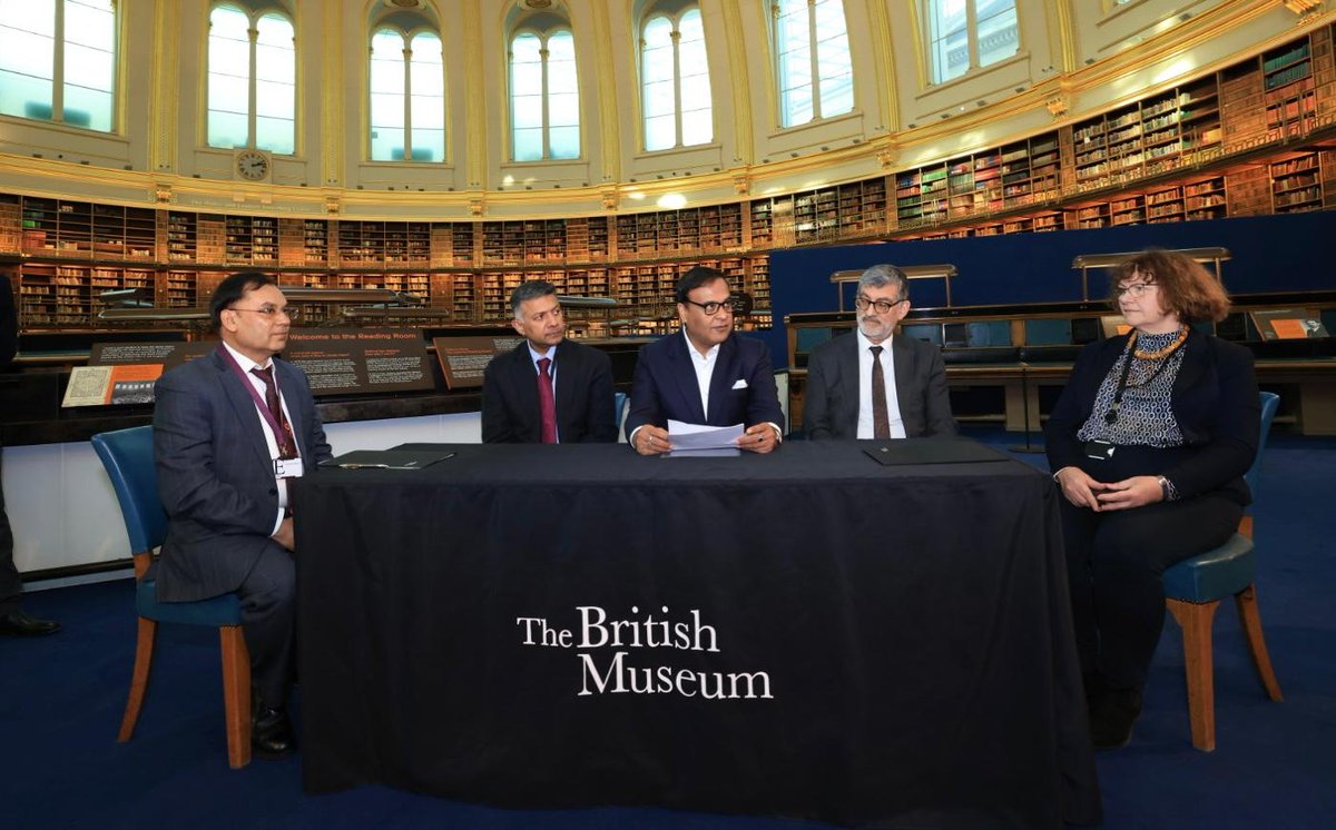 himantabiswa's tweet image. London’s British Museum is a timeless repository of the phenomenal evolution of the human civilisation. 

I look forward to sign an MoU to enable us to bring Mahapursh Srimanta Sankardev’s iconic Vrindavani Vastra  to Assam.