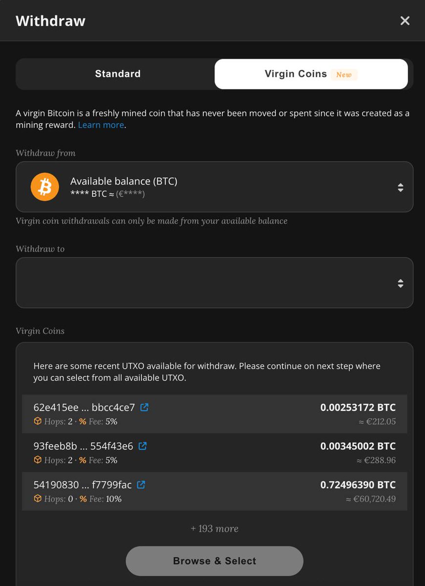 BitcoinNewsCom's tweet image. NEW: NiceHash becomes the first regulated company to let users withdraw Virgin and Premium Bitcoin directly from their wallet.

Virgin and Premium coins (Bitcoin with only 1-2 transaction hops) were previously available only to miners.

They’re ideal for institutions, OTC desks,…