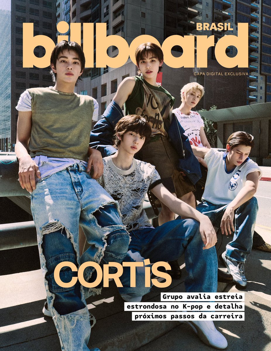 #INFO | É DO BRASIL! CORTIS é a nova capa digital da Billboard Brasil. 

“Talento, personalidade e muita história pra contar. Com dois meses de carreira, o grupo é a revelação do ano no K-pop. Na entrevista, o quinteto fala sobre a forte estreia na música, as expectativas para o
