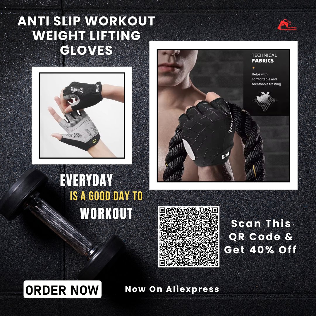 ESDOffers's tweet image. Boost your grip and elevate every workout with our Anti-Slip Weight Lifting Gloves!
Built for comfort, durability, and maximum control during intense training.
Level up your fitness game get yours now on AliExpress!

#FitnessGear #WorkoutEssentials #GripStrength #AliExpressDeals