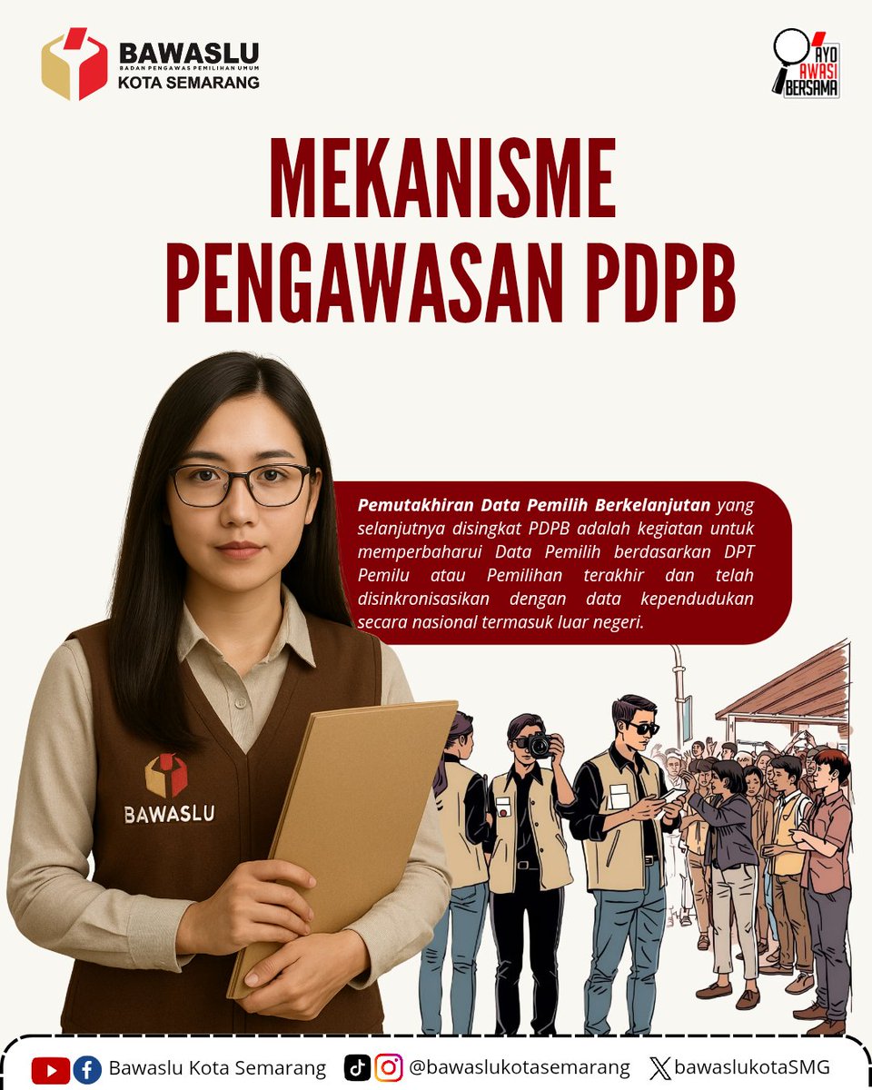 bawaslukotaSMG's tweet image. Hai #SahabatBawaslu Bagaimana sih mekanisme yang dilakukan oleh Bawaslu dalam pengawasan Pemutakhiran Data Pemilih Berkelanjutan (PDPB)?? 🧐

Yuk simak postingan diatas #Sahabat

#PengawasanPDPB
#BawasluKotaSemarang
#AyoAwasiBersama
