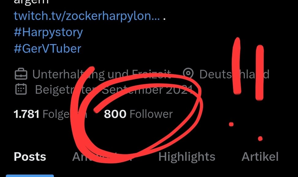 Hallo, wir haben die 800 Follower gerade erreicht.
🥹🥹🥹🥹🥹🥹🥹
Danke an alle.
🥹🥹🥹