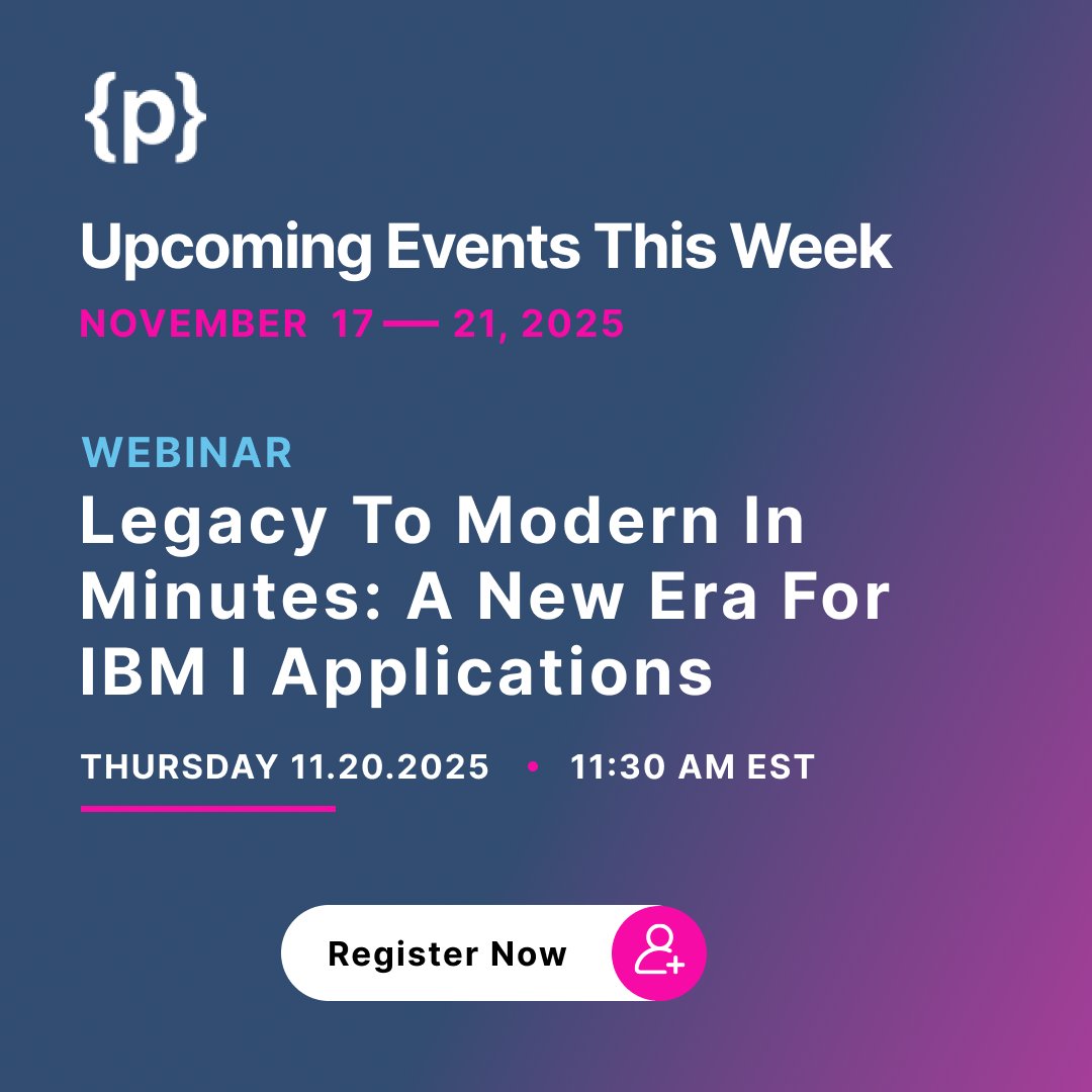 programmersio's tweet image. Check out what is going on at Programmers.io this week. Get more information on these events at programmers.io/events/

#TechEvents #ProgrammersIO #ThisWeekinIT #IBMiModernization #LegacyModernization #LatestITEvents #UpcominginIT #UpcomingITEvents #TechWebinar