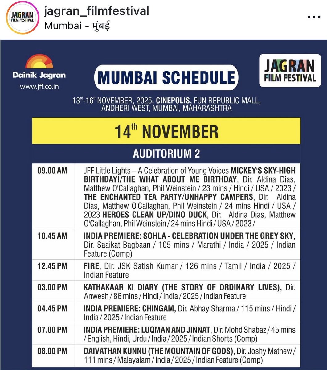 hiransara's tweet image. Big congrats @officialbalaji 😍🤩❤️‍🔥
Fire the movie shining bright at Jagran Film Festival 🥳truly deserved! 🔥💫

#BalajiMurugadoss #FireMovie