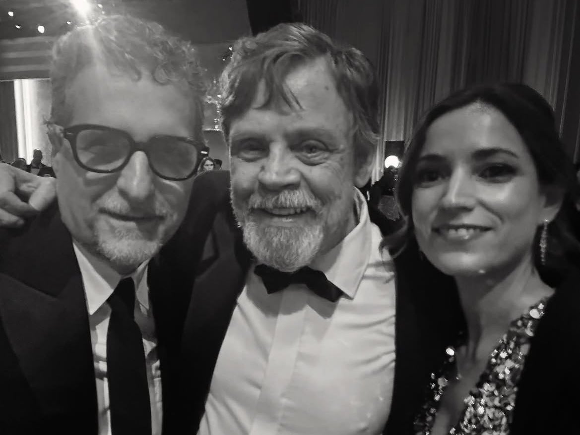 Kleber Mendonça Filho, Wagner Moura e Emilie Lesclaux no Governors Awards 2025.

📸 KMF