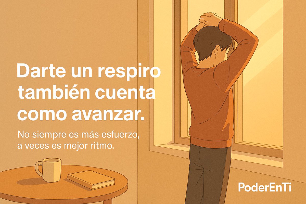 PoderEnti's tweet image. Darte un respiro también cuenta como avanzar. #PoderEnTi

Invita a tu comunidad a elegir un momento del día para hacer una pausa breve y notar cómo se sienten después.

#descanso #autocuidado #claridadmental