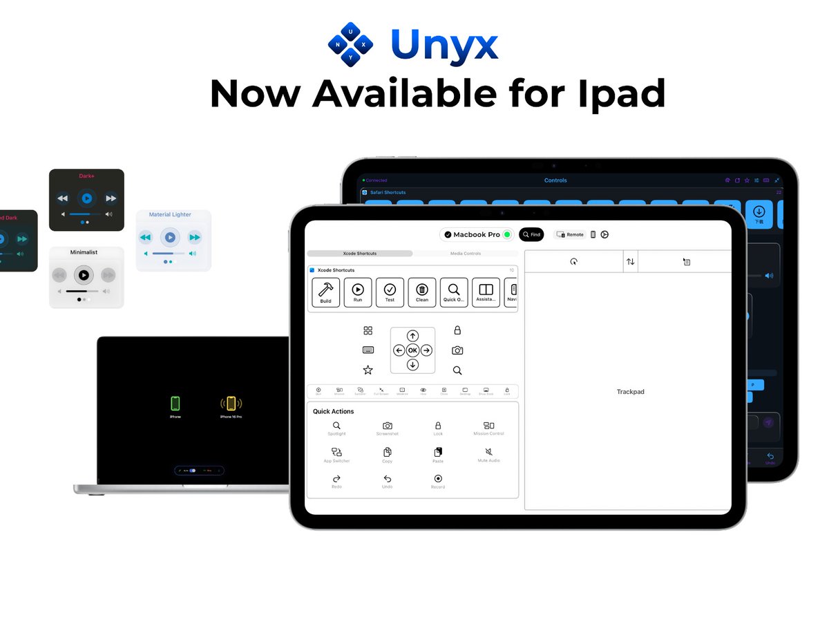 unyxapp's tweet photo. 🎉 IT'S HERE! The iPad version of @unyxapp is NOW LIVE!
Optimized layout. Seamless Mac control. Pure productivity on your iPad.
Controlling your Mac has never been easier. Download now! 🚀
👉 https://t.co/LcylEQTZCv
#unyxapp #iPadApps #macosApps #MacApps #Productivity #macCompanion #utilities #streamdeck #iOSApps #MacProductivity #TechLaunch #AppleEcosystem
