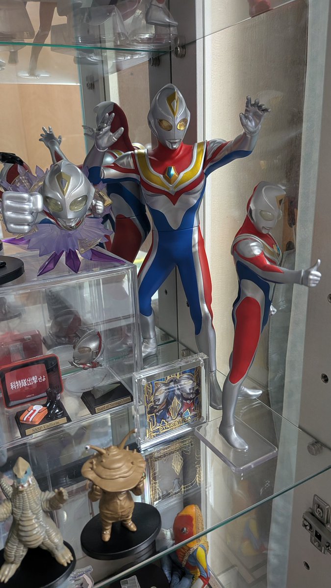 ウルトラマンティガ　ウルトラマンショップ　アクリルブロック 新しく作ったTDスペシャルのアクリルブロックはやっぱここに置いとかん