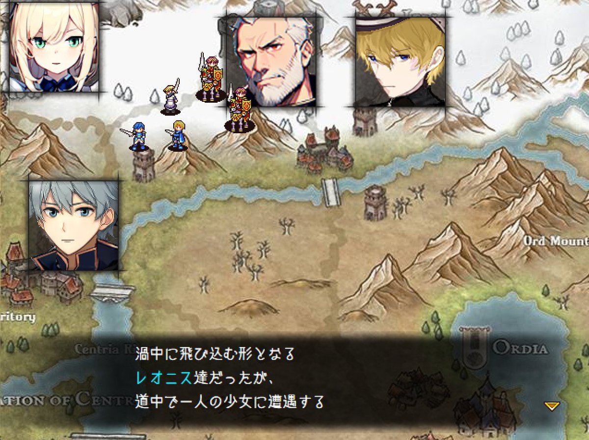 今日の成果：
・後日談の構想+仮テキスト作成＆導入
・それに伴ったイベントテキスト修正＆イベント順変更
・帝国ルートデバッグひとまず1週目終了
・第3ルートへ分岐出来ることを確認。
下記は第3ルート11章目のもの。
確認したいことが済んだので、教国ルート21章から終章までデバッグしていきます