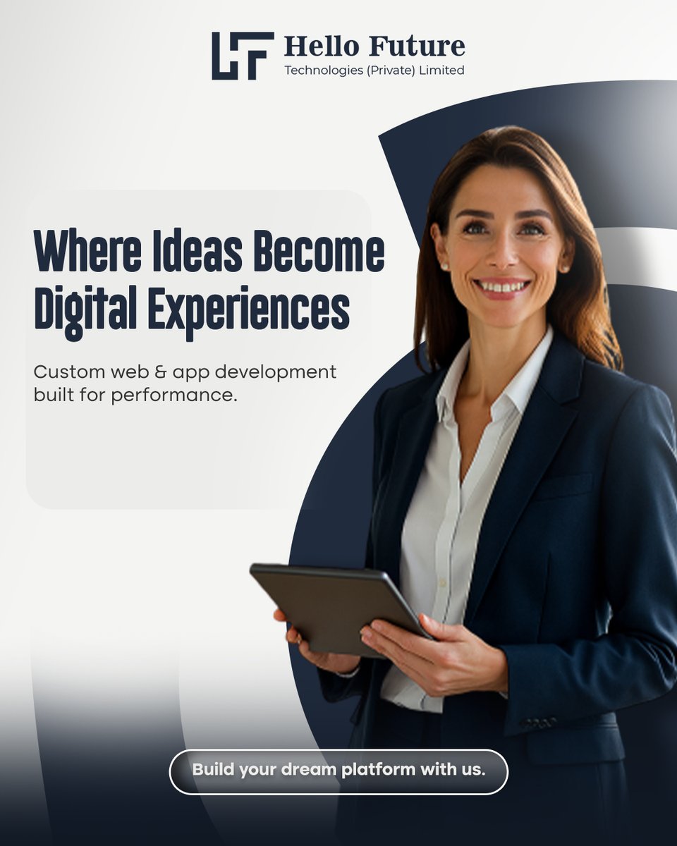 hellofuturetech's tweet image. We turn bold ideas into seamless digital experiences.

From custom websites to full-scale mobile apps, Hello Future Technologies builds fast, scalable, and reliable platforms that deliver real impact.

Your vision. Our development.

#HelloFutureTechnologies #WebDevelopment