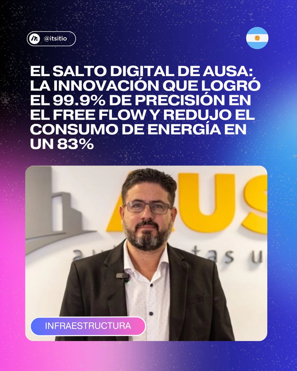 🚦AUSA dio un salto digital: 99,9% de precisión en Free Flow, 90% menos congestión y 83% menos costos operativos.

La autopista es hoy una red 100% digital, impulsada por datos, sensores e IA —y sin perder un solo empleo en el proceso.

Lee la nota⬇️
itsitio.com/ar/infraestruc…