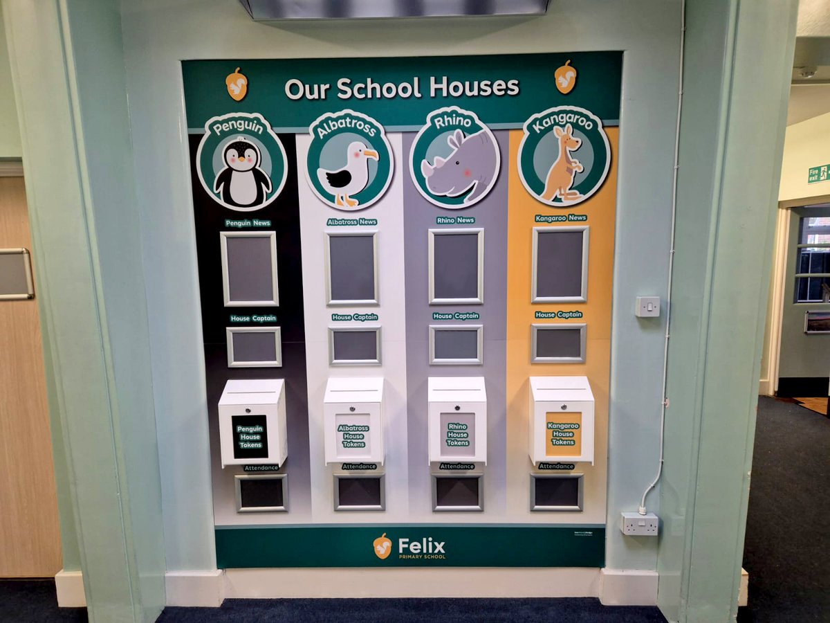 twothirdsdesign's tweet photo. Bringing @FelixPrimary School’s values to life! 💚
We created bespoke icons, interactive displays &amp; environmental graphics celebrating Pride, Achievement, Resilience &amp; Kindness.
The new designs make the school feel welcoming, engaging &amp; inspiring every day!
#SchoolDisplays https://t.co/VUM4whCBg7