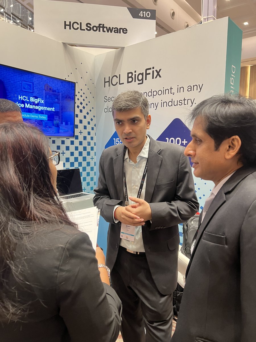 HCLBigfix's tweet image. We’re thrilled to be live at the #Gartner IT Symposium, Kochi!

Meet us at Booth 410 to experience the power of the BigFix family in action. Discover how unified endpoint management &amp;amp; AI-driven service management boost IT efficiency and resilience.

#HCLSoftware #AISM #UEM
