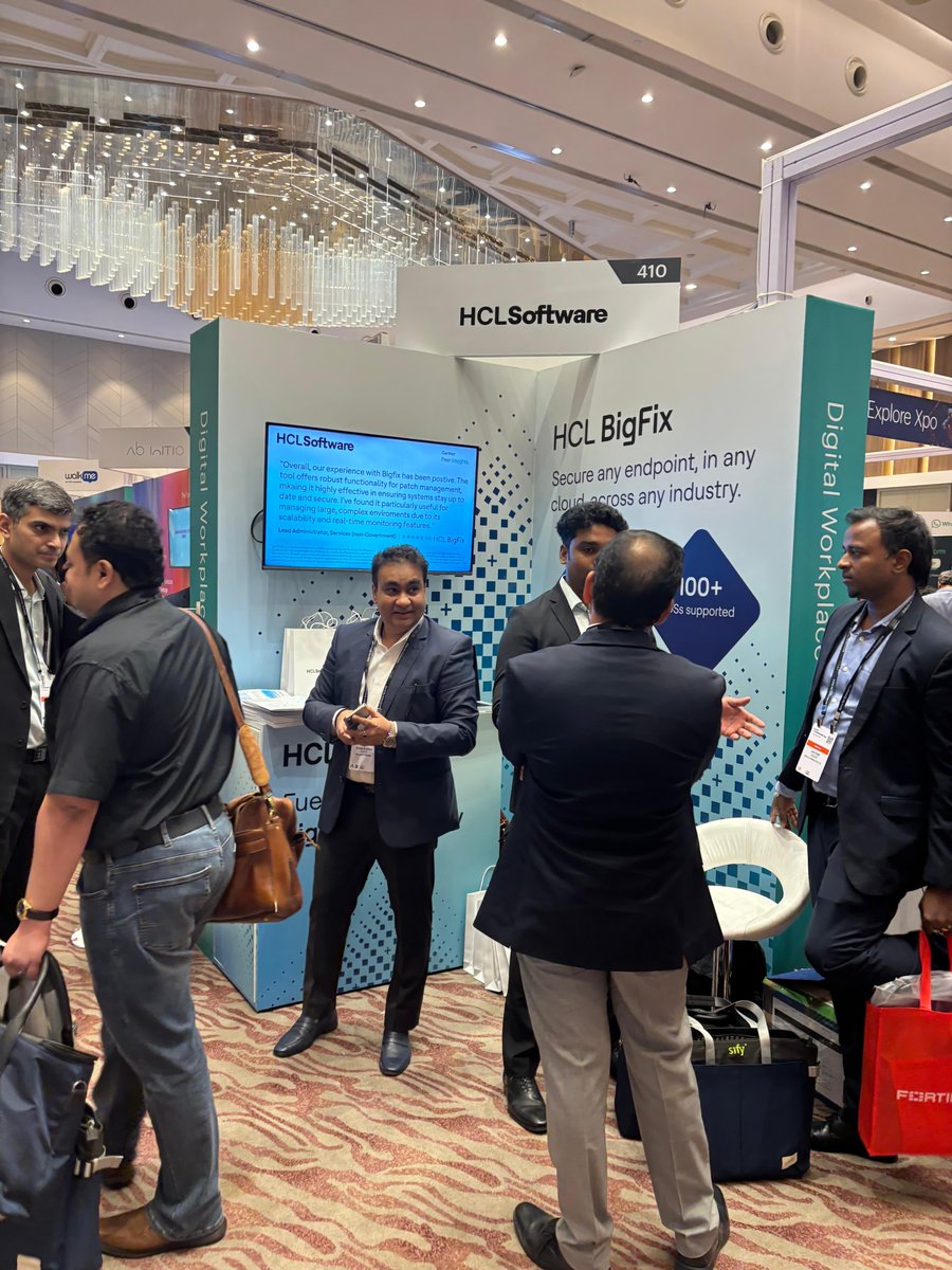 HCLBigfix's tweet image. We’re thrilled to be live at the #Gartner IT Symposium, Kochi!

Meet us at Booth 410 to experience the power of the BigFix family in action. Discover how unified endpoint management &amp;amp; AI-driven service management boost IT efficiency and resilience.

#HCLSoftware #AISM #UEM