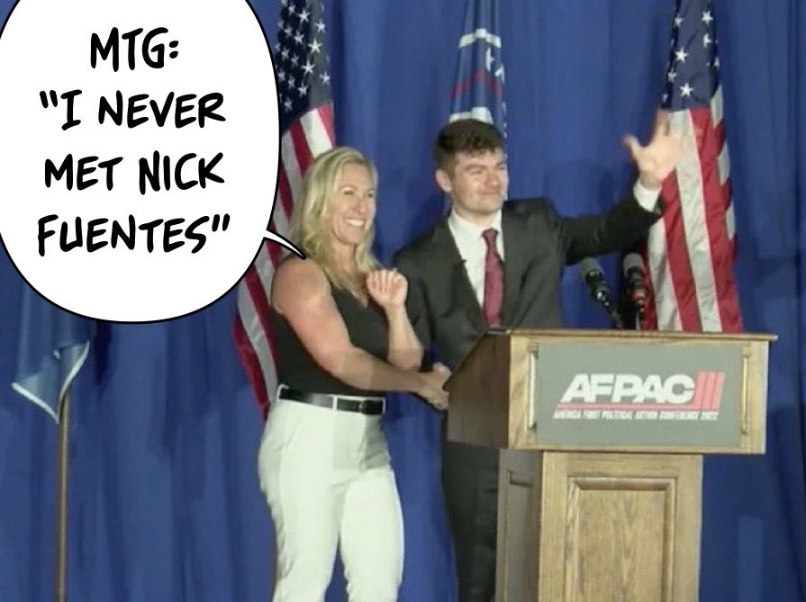 FFT1776's tweet image. 3 facts I learned about MTG the past 24 hrs:
 
1️⃣SHE’s a MASSIVE LIAR.

2️⃣Mental health issues. Erratic &amp;amp; compulsive.

3️⃣Her stock trades since 2021 have turned $700K into $25M.

The most concerning is #3.
Someone owns her.
She’s compromised.

She’s outpacing Pelosi.
Let that…