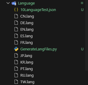 miku_JK_Jb's tweet image. #プログラミング 
#自作OS
#OS開発
#OS開発日記
#エンジニア 
自作OSを多言語化するために.lang(言語)ファイルを作成した
作った言語ファイルは前回スプレッドシートで作成したメジャーな10言語