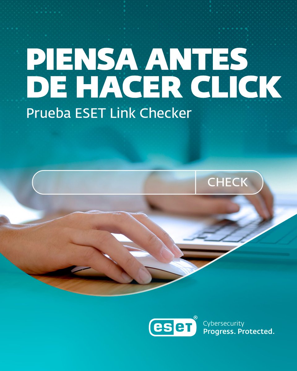 ESETLA's tweet image. 🚨 ¿Un enlace sospechoso? Revísalo antes de hacer clic.

Lanzamos ESET Link Checker, una herramienta online 100% gratuita que te ayuda a detectar phishing, estafas, malware y otras amenazas en cualquier URL.

🔗 Pruébala ahora en nuestro sitio web y mantente un paso adelante de…
