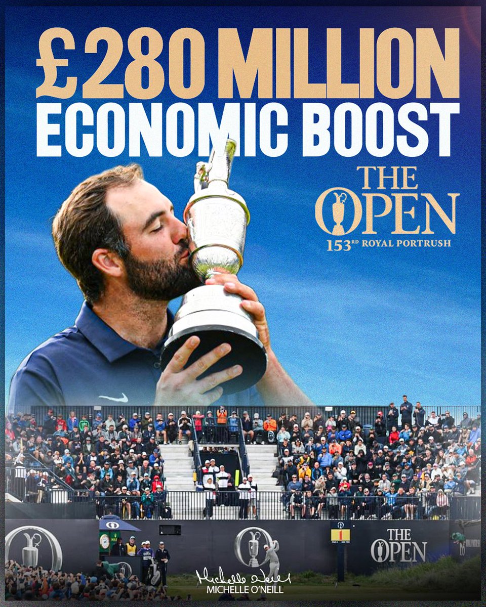 The hosting of The Open in Portrush generated over £280 million for our local economy, with hundreds of thousands in attendance. 

It was a privilege to play a part in securing one of the world’s most prestigious sporting tournaments, showcasing the very best of our people and