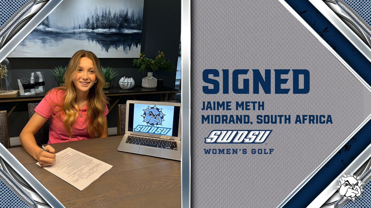 ✍️SIGNED✍️
 
Congratulations to Jaime Meth of Midrand, South Africa on signing to play for the SWOSU Women’s Golf Team.  We are extremely excited to have you join us next fall.  Welcome to the Bulldog Family!!💪💪