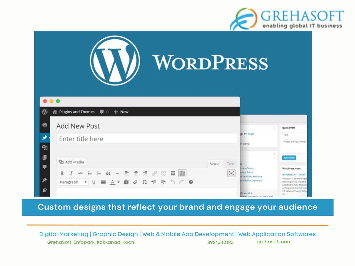 grehasoft's tweet image. Your website is more than just a digital space—it’s the face of your brand. Create stunning, responsive, and SEO-friendly WordPress websites that attract, engage, and convert visitors into loyal customers.
Visit us: grehasoft.com/wordpress-deve…
 Read more: grehasoft.livejournal.com/34745.html