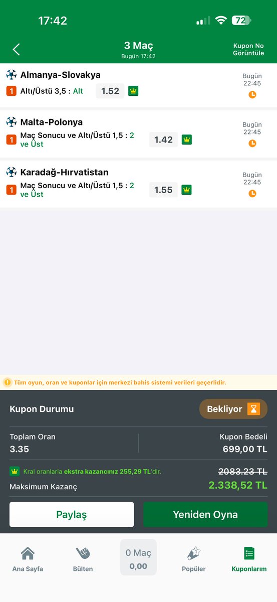 osimhentips45's tweet image. Akşam oynanacak Almanya, Malta ve Karadağ Maçları için İdeal Tahminim.

Herkese Bol Şanslar ❤️

iddaa.com&apos;daki Kuponum; iddaa.com/paylasilan-kup…