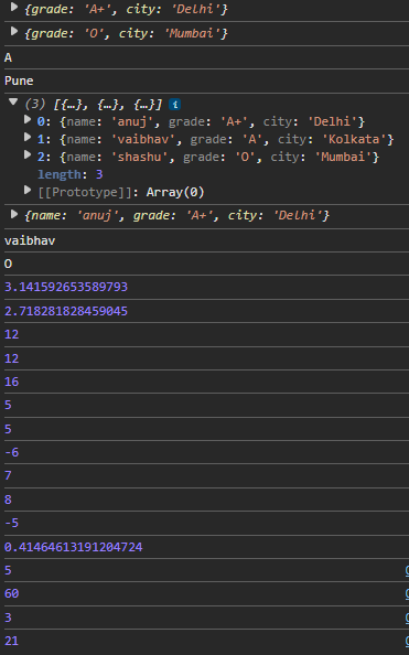VaibhavNagar03's tweet image. 🚀 Day 32 of #Phase2 #90DaysOfCode 🚀

Dived deeper into JavaScript Objects 💻✨

• Nested Objects
• Array of Objects
• Math Object basics
• Created Random Integers + practice questions

Step by step leveling up 🔥

#JavaScript #WebDevelopment #CodingJourney #LearningInPublic