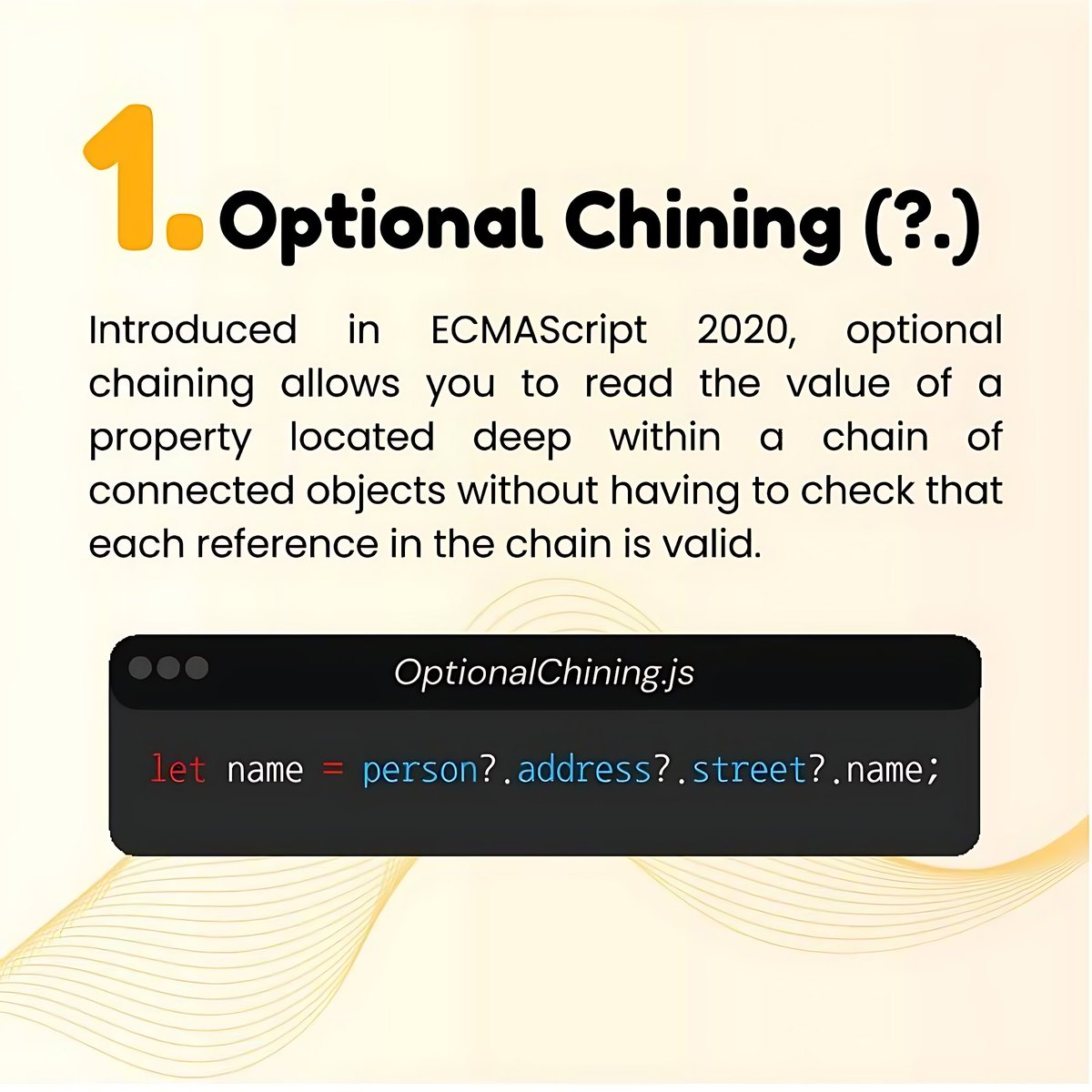 11xcoder's tweet image. Modern JS Concepts You NEED to Use! 💡

#javascript #modernjs #es2020 #webdevelopment