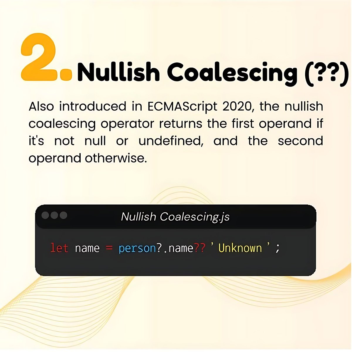 11xcoder's tweet image. Modern JS Concepts You NEED to Use! 💡

#javascript #modernjs #es2020 #webdevelopment