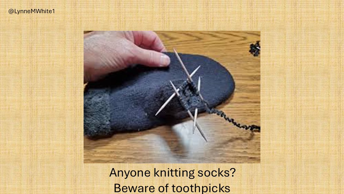 LynneMWhite1's tweet photo. One Minute Brief of the Day - 17/11/25 Create posters to advertise #TOOTHPICKS π
@OneMinuteBriefs I still have the big toe scar from walking into knitting :-) https://t.co/ARNk9kixOp