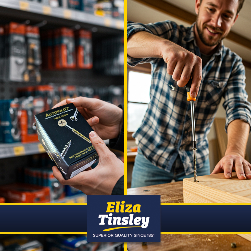 🔧 Autopilot screws: No pilot hole required! Sharp tip drives straight in, making every job faster. The go-to choice for pros &amp; DIYers. #ElizaTinsley #Autopilot