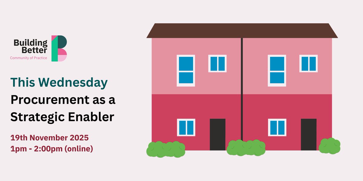 This Wednesday 1pm - 2pm, join speakers from <a href="/Housing_Fest/">Housing Festival</a>  <a href="/PfH_News/">PfH</a> <a href="/ZEDpods/">@zedpods</a> <a href="/abrigroup/">Abri</a> to discuss how procurement can be a strategic enabler to delivering high-quality, energy-efficient homes through MMC.

Register 👇events.teams.microsoft.com/event/4b217ad5…