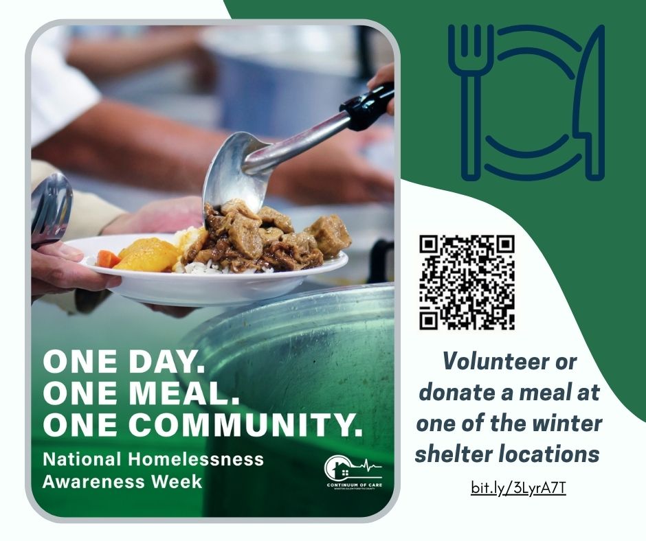 wsfcs's tweet image. One meal can make a difference.💛During National Homelessness Awareness Week, let&apos;s come together to ensure everyone in our community feels supported and seen. Volunteer or donate a meal at one of our winter shelter locations: bit.ly/3LyrA7T #WSFCS #CommunityCare #NHHAW