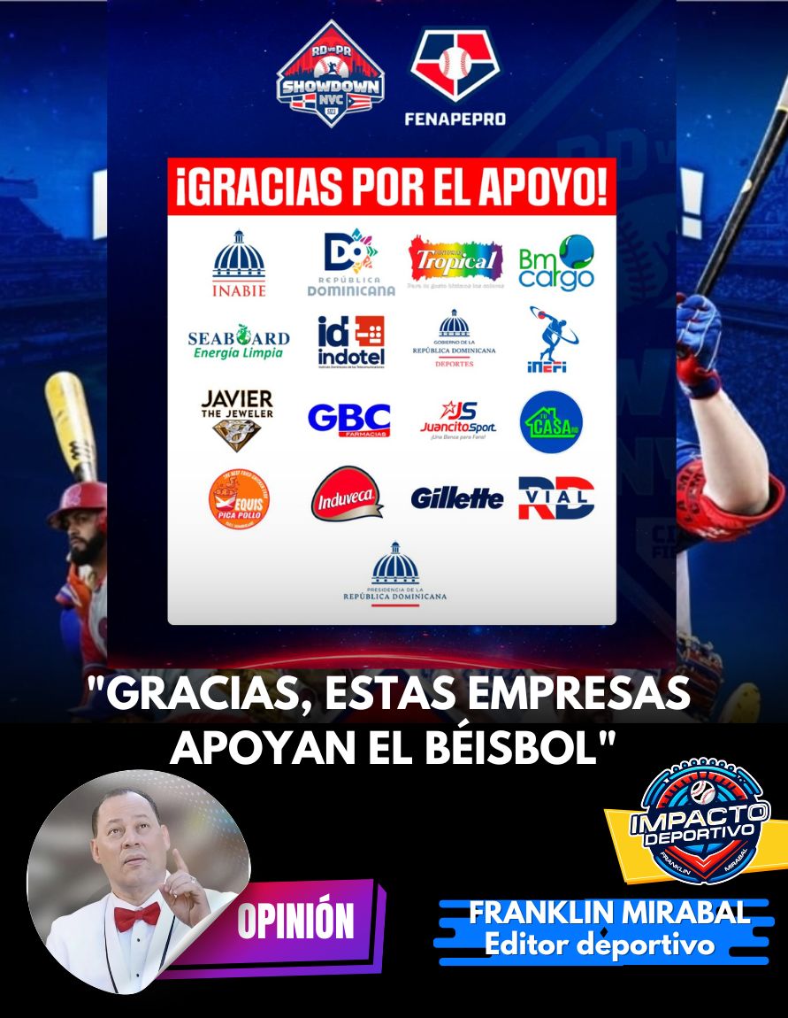 Muchísimas Gracias a nuestros patrocinadores, hicieron aporte en el super juego entre RD🇩🇴 y Puerto Rico🇵🇷 en el Citi Field de Nueva York🗽🏟️ seguimos celebrando nuestra victoria🇩🇴🏆🙏🏻🙌🏻⚾
#EmpresasQueApoyanElBéisbol
<a href="/Fenapepro/">Fenapepro</a>