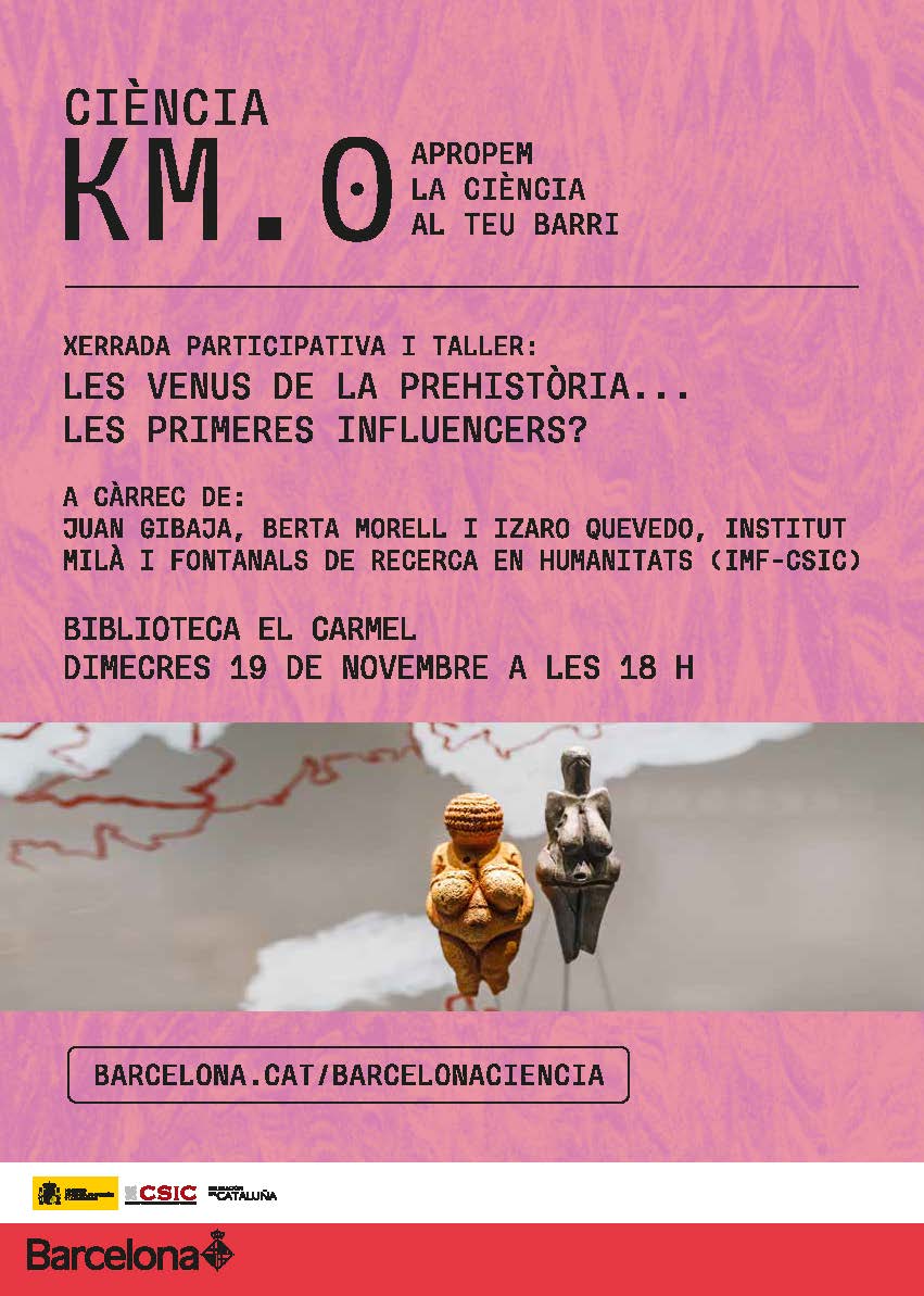 CSICCat's tweet image. 🍂Ciencia Km. 0!

Taller &quot;Las Venus de la prehistoria... ¿las primeras influencers?&quot;

Quienes asistan podrán reflexionar sobre los cánones de belleza históricos, actuales, la influencia de la IA... ¡además de hacer un busto de su propia Venus!
A cargo de la @imfcsic 🏦