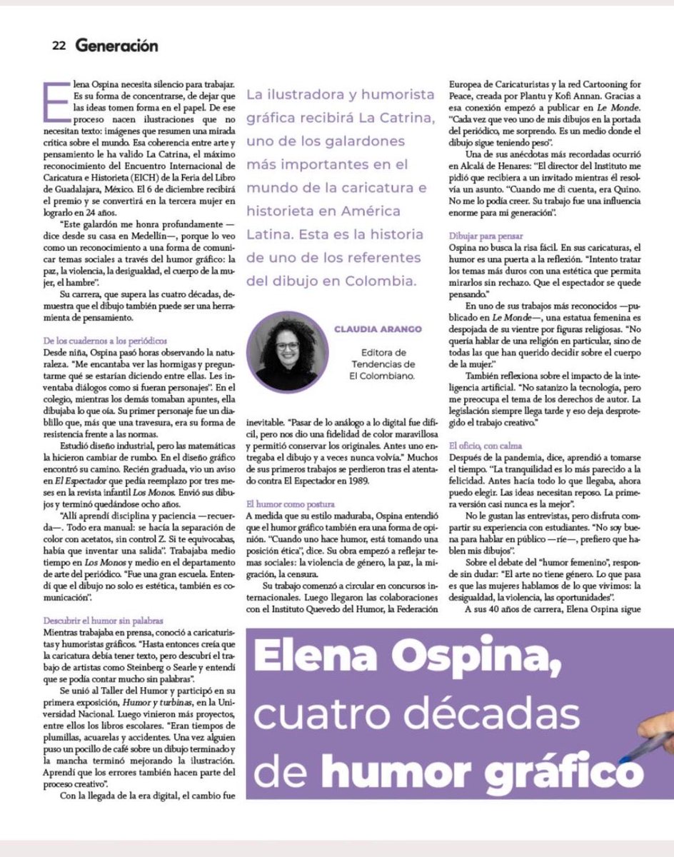felicitaciones ⁦<a href="/elenaOspina/">elena Ospina</a>⁩   Qué gran reconocimiento !!⁦<a href="/FILGuadalajara/">FIL Guadalajara</a>⁩ ⁦<a href="/lemondefr/">Le Monde</a>⁩ ⁦<a href="/elespectador/">El Espectador</a>⁩ ⁦<a href="/elcolombiano/">El Colombiano</a>⁩