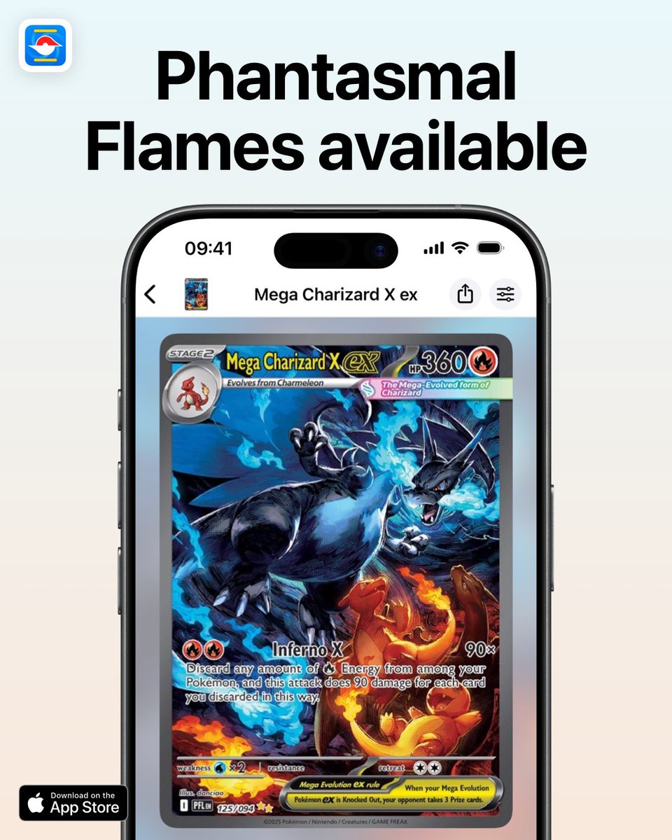 🔥 New set available in ProDex TCG: Phantasmal Flames! There are some real bangers!
👉 Download the app: bit.ly/4hORS0M