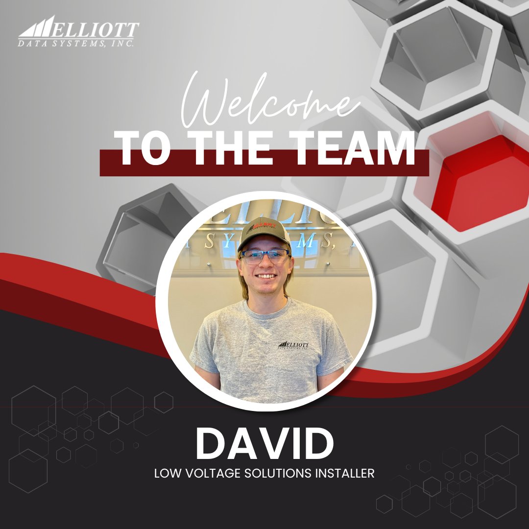 Please join us in welcoming David to Elliott Data Systems! He has joined our St. Louis, MO office as a Low Voltage Solutions Installer. We are excited to leverage your experience and skill set and look forward to your contributions to our success. Welcome to the team, David!