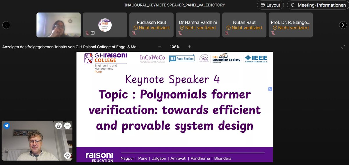 Rolf_Drechsler's tweet image. #INCOWOCO2025 - giving a #keynote on &quot;Polynomial Formal Verification: Towards Efficient and Provable System Design&quot; at 2025 IEEE International Conference for Women in Computing (#INCOWOCO) incowoco.com/keynote/ @agra_uni_bremen #PolyVer