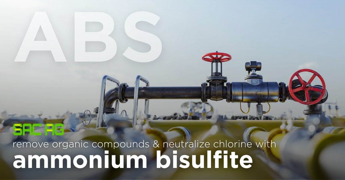 Sac Ag’s Ammonium Bisulfite (ABS) is a powerful oxygen scavenger &amp; reducing agent.

✅ Higher actives = lower costs
✅ Easier dosing than SO₂
✅ Lower corrosion &amp; pH impact

🔗 See the difference: ow.ly/MlrK50WYpFG