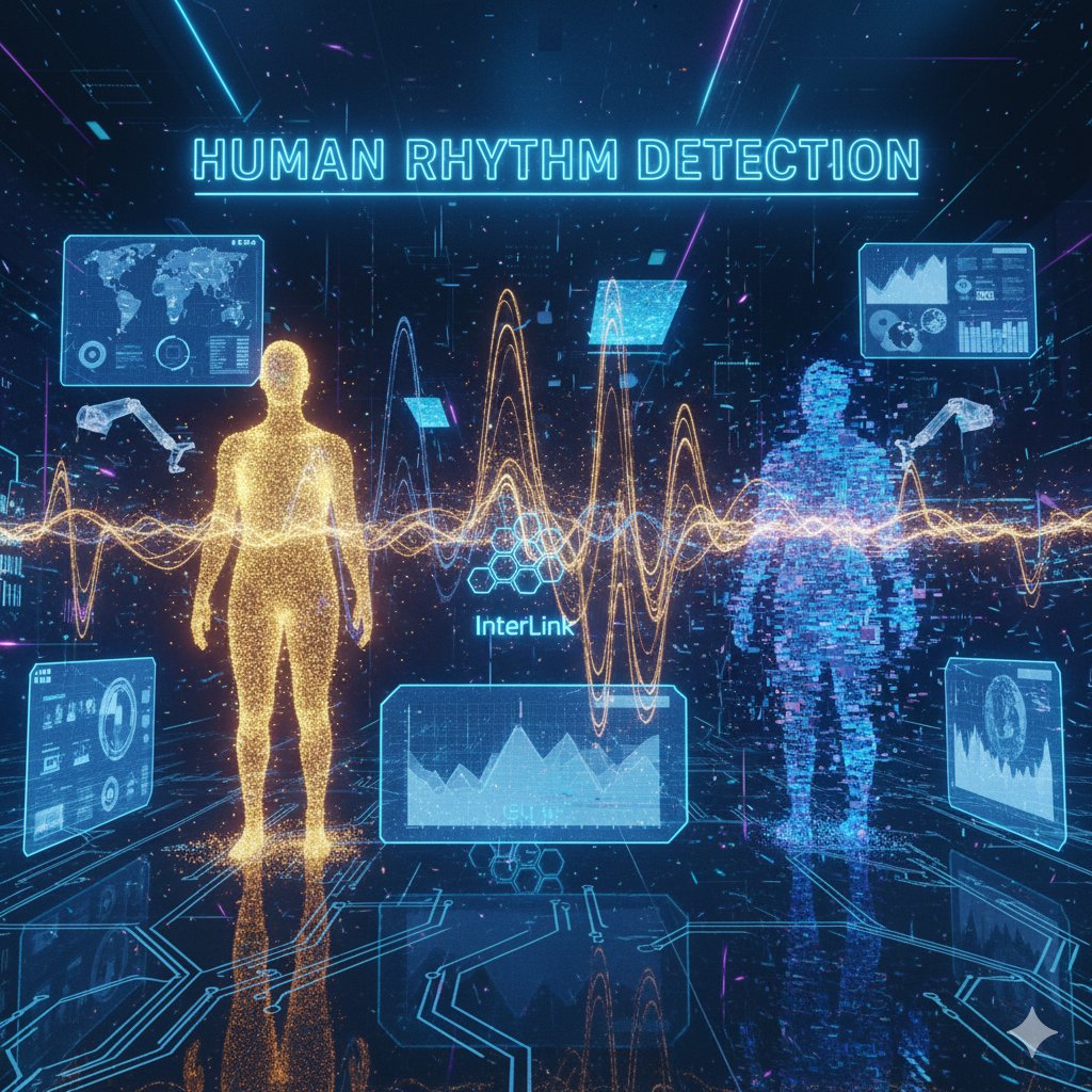 Robinvloge's tweet image. “Your Pattern Can’t Be Faked.”
You can copy style, you can copy words — but you can’t copy behavioral patterns.
InterLink’s AI reads the rhythm only real humans create.
That’s the future of verification.
#ITLG #HumanNetwork #AI