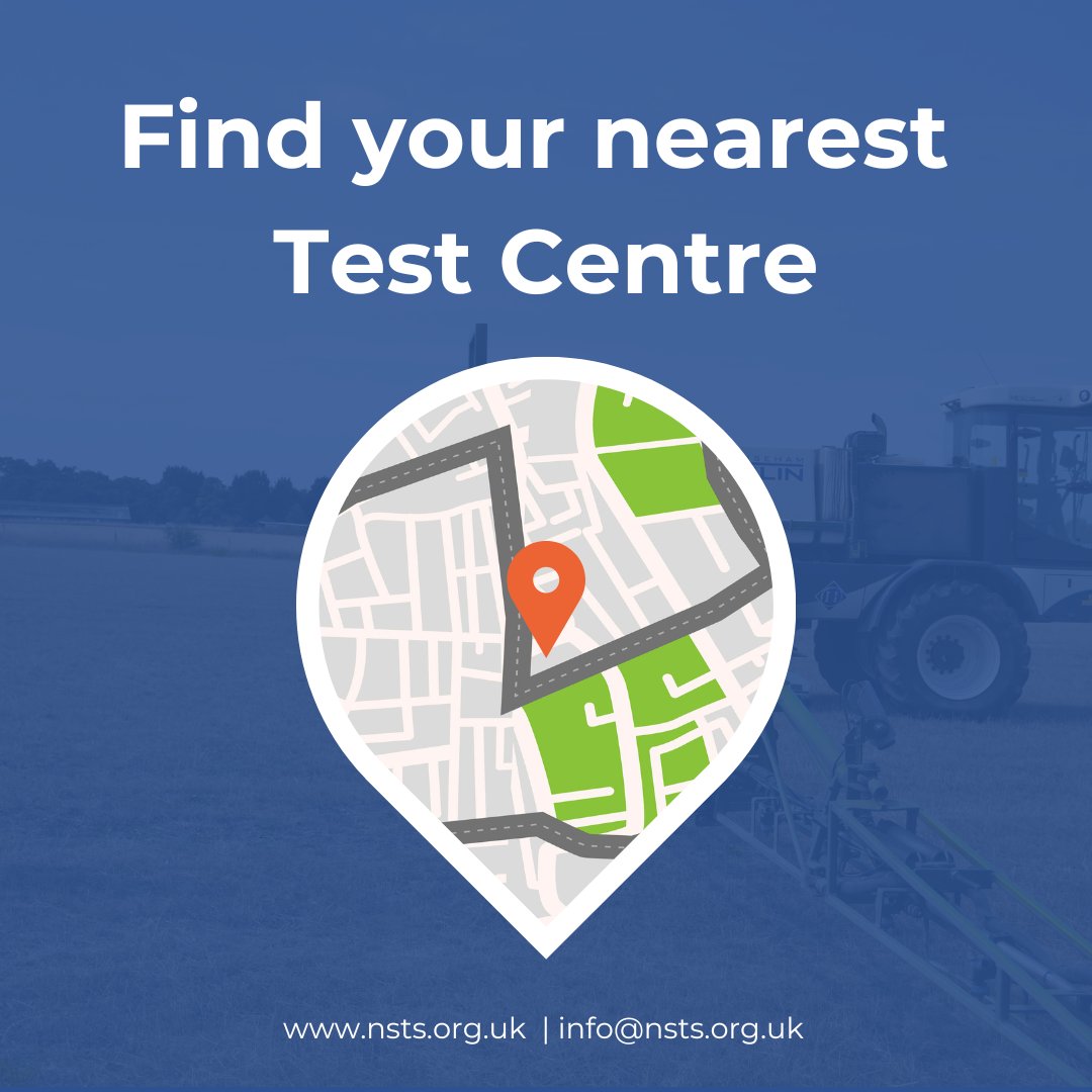 We've got hundreds of test centres around the country, trained and ready to make sure your sprayers and spreaders are fully compliant ✅ 

Simply visit our website and select the type of equipment you'd like to test to find your local centre 👉nsts.org.uk

#NSTS