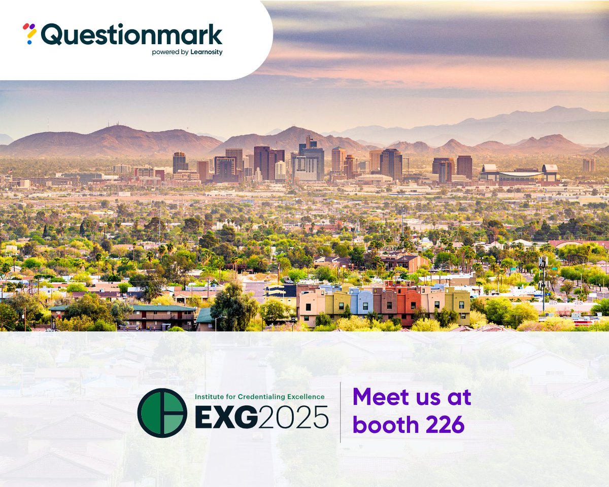 Day one of @Institute for Credentialing Excellence 2025 is here and we’re excited to connect with credentialing professionals.

Stop by booth 226 to meet our team and see how our assessments support credentialing excellence