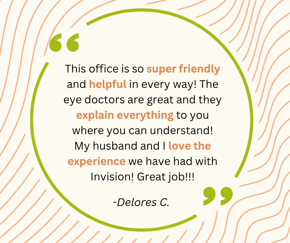 At Invision, we pride ourselves on creating a welcoming environment where you feel supported and informed every step of the way.

Whether you’re a new patient or a familiar face, we’re here to provide you with the best care possible.

📅 Schedule your appointment today!