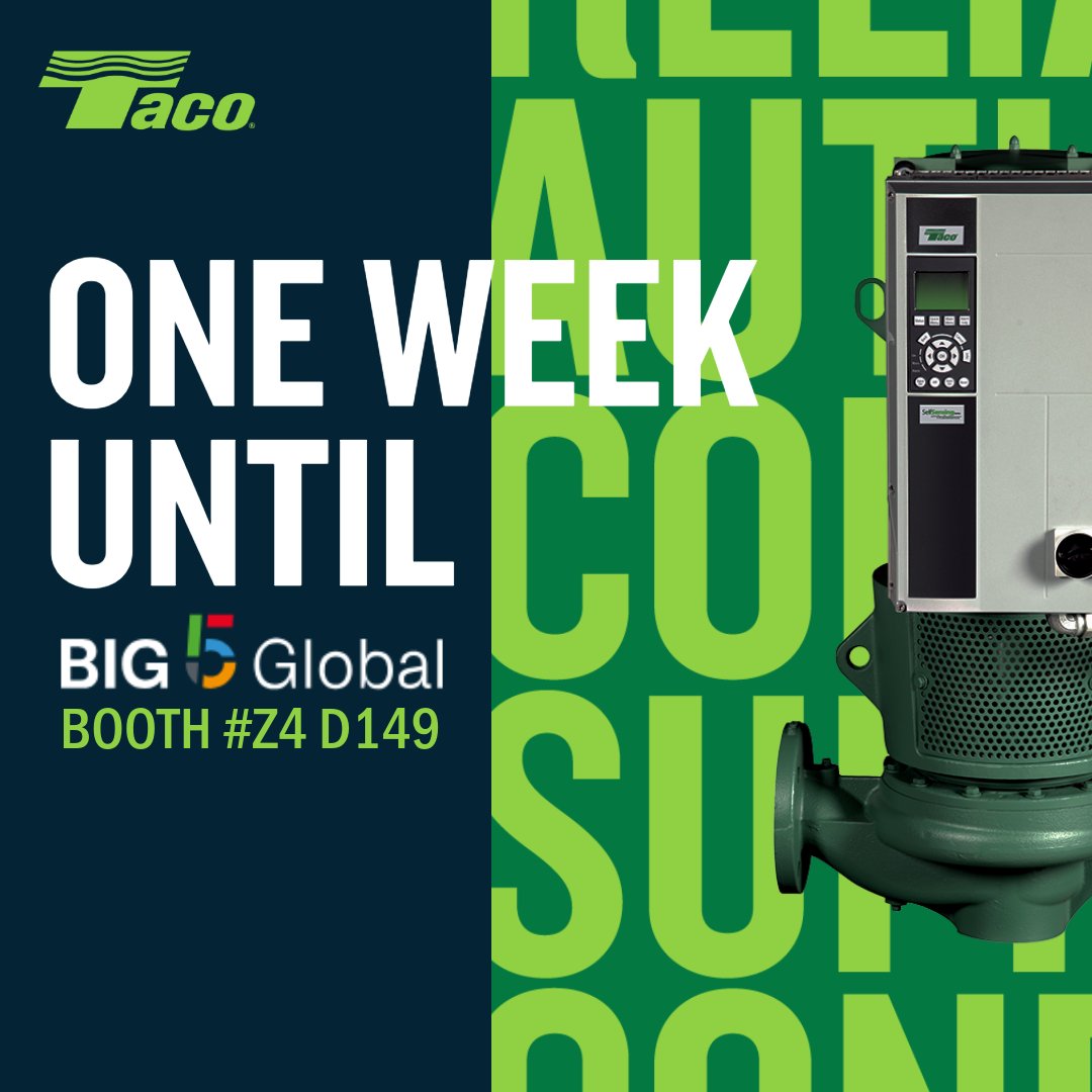 TacoComfort's tweet image. One week until Big 5 Global.

See our commercial lineup.
Engineered to perform. Powered by partnership.

📍 Booth Z4 D149
📅 Nov 24 to 27
📌 Dubai

#Big5Global #TacoSolutions #HVACR