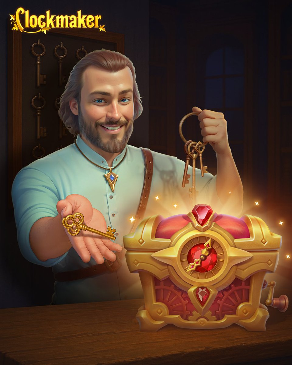 ClockmakerGame's tweet image. 🗝️ 𝐍𝐞𝐰 𝐰𝐞𝐞𝐤, 𝐧𝐞𝐰 𝐜𝐡𝐚𝐥𝐥𝐞𝐧𝐠𝐞 𝐢𝐧 𝐂𝐥𝐨𝐜𝐤𝐦𝐚𝐤𝐞𝐫! ➡️ play.belka-games.com/twi

Complete quests throughout the week to rack up Keys and reveal hidden rewards inside each chest 💎 Jump into the game now and start collecting!

#mobilegaming #mobilegames