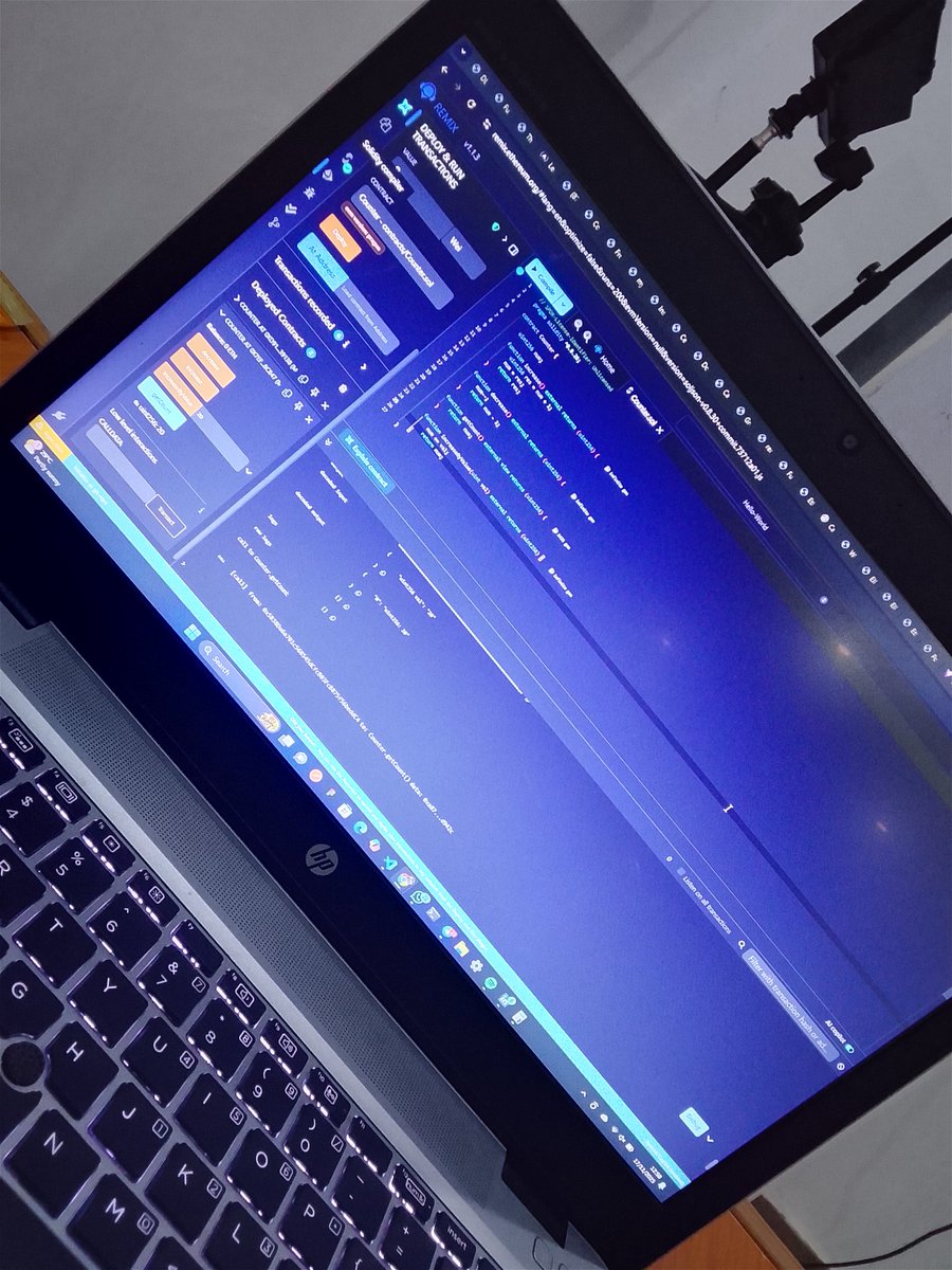 Dev_Rodiyat's tweet image. Yayy !!!🎉💃
After multiple weeks of reading documentations, understanding EIPs, presentations and so on, I finally wrote a smart contract today on @remix and it felt really good. Wrote a counter contract with increment and decrement functions. Small but was a great eye-opener 💛