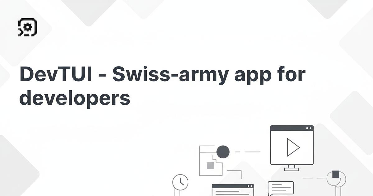 RaulOnRails's tweet image. Day #43 of OG image remakes: DevTUI

Today I remade the OG image for DevTUI, a Swiss-army app for developers that brings together TUI and CLI interfaces into an all-in-one terminal toolkit.

The app’s original preview had no image at all which means every share on X, LinkedIn or…