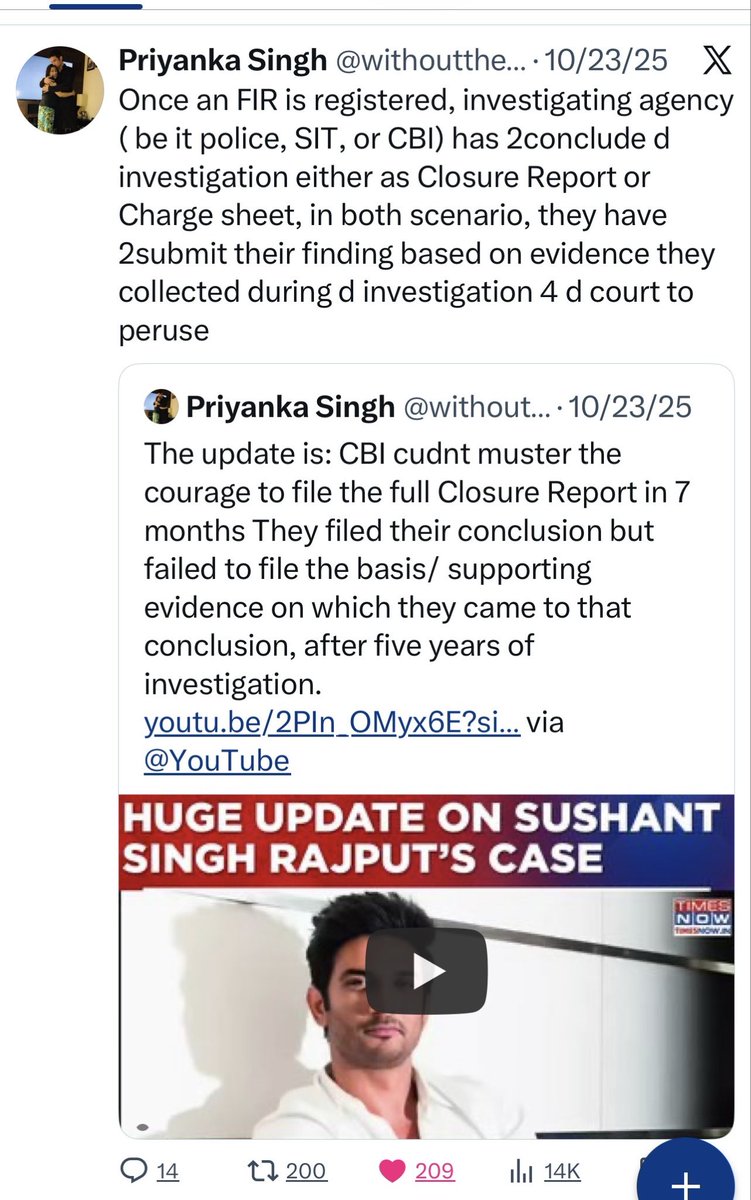 <a href="/LiveLawIndia/">Live Law</a> <a href="/CBIHeadquarters/">Central Bureau of Investigation (India)</a> #SupremeCourtofIndia 

Why is Justice4SSR Public Outcry blatantly ignored for the past 65+months?

Why is #JusticeForSushantSinghRajput openly denied? 

Justice4SSR A Resilient Fight continues

.<a href="/CBIHeadquarters/">Central Bureau of Investigation (India)</a> .<a href="/PMOIndia/">PMO India</a> .<a href="/HMOIndia/">गृहमंत्री कार्यालय, HMO India</a> <a href="/MLJ_GoI/">Ministry of Law and Justice</a> <a href="/Copsview/">Praveen Sood</a> 

Sushant Brought Awakening
