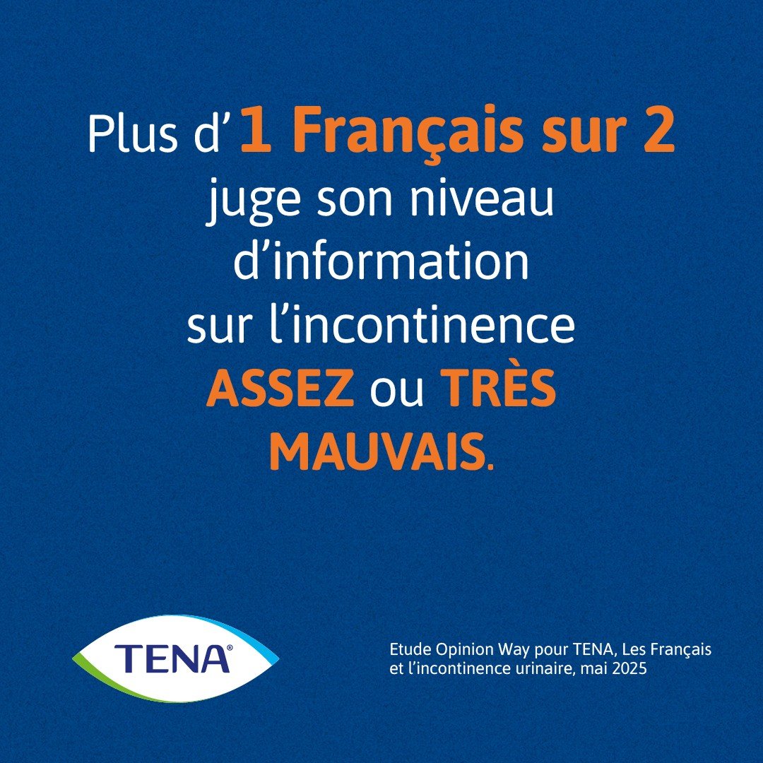 Avec #TENA Essity dévoile une enquête : l’incontinence urinaire reste un tabou, malgré 2,6M de personnes de plus de 65 ans concernées.
📢 Il est temps de briser le silence et d’agir. #BienVieillir 

En savoir plus : urls.fr/pqmCxL