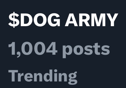 madenotgiven's tweet image. $DOG Army trending not fading...